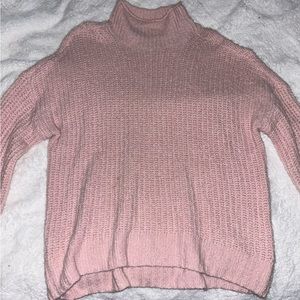 Soft baby pink American eagle turtle neck sweater, size extra small